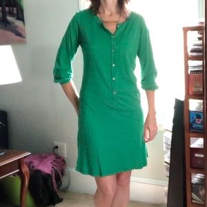 Anthropologie Green Henley Dress